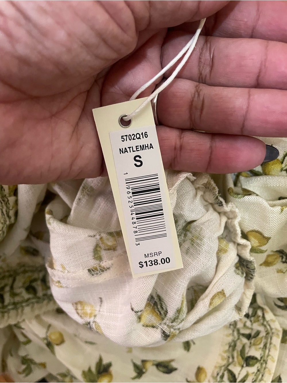 Max Studio Cream Midi Skirt with Green Floral Print - Picture 12 of 13